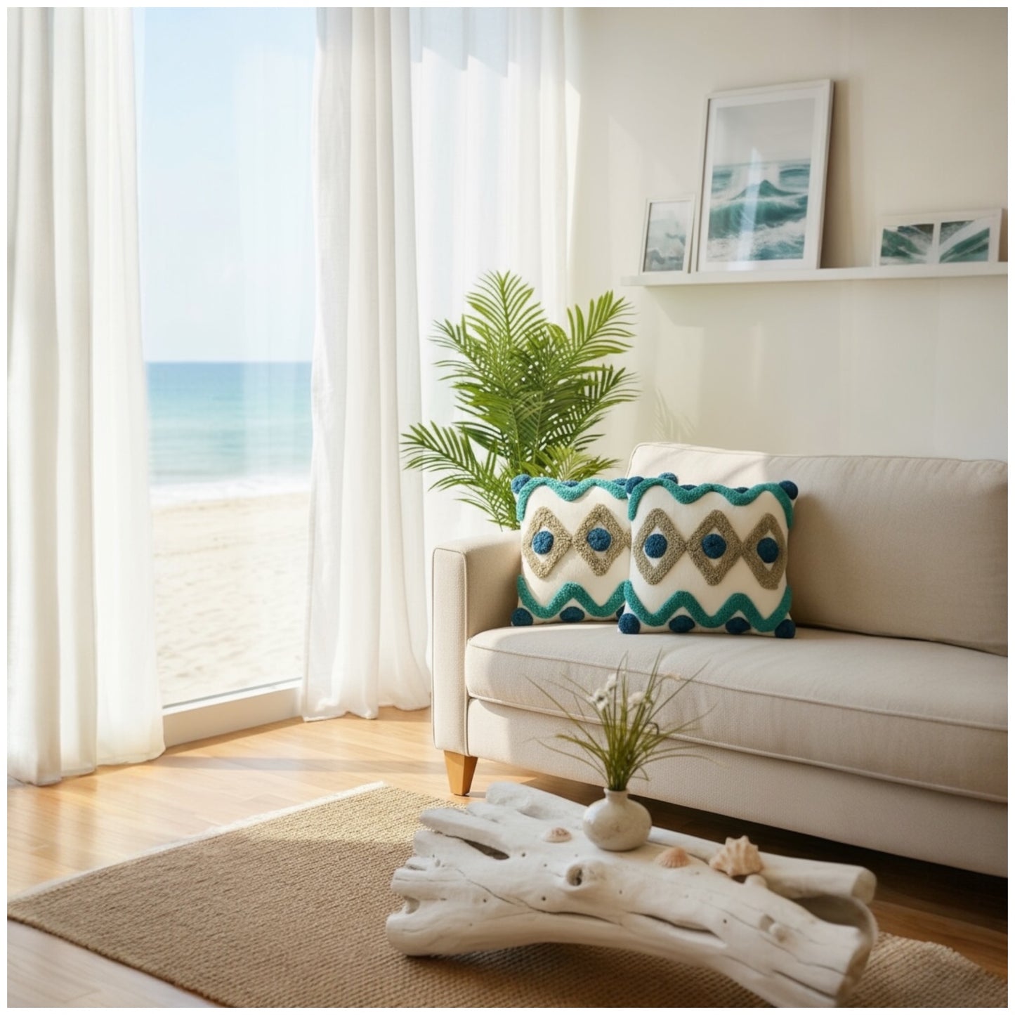 Plush Texture Cushion Covers Set of 2 – Soft, Stylish 45×45 Premium Deco