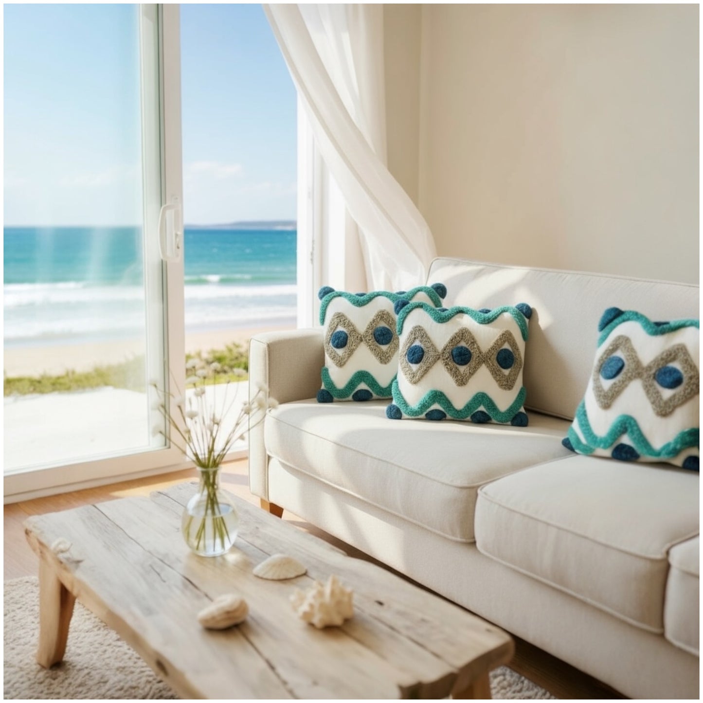 Plush Texture Cushion Covers Set of 2 – Soft, Stylish 45×45 Premium Deco