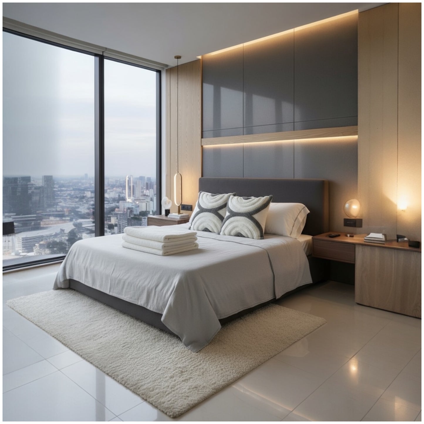 Luxury Textured Cushion Covers - Grey And Cream Tufted Cotton