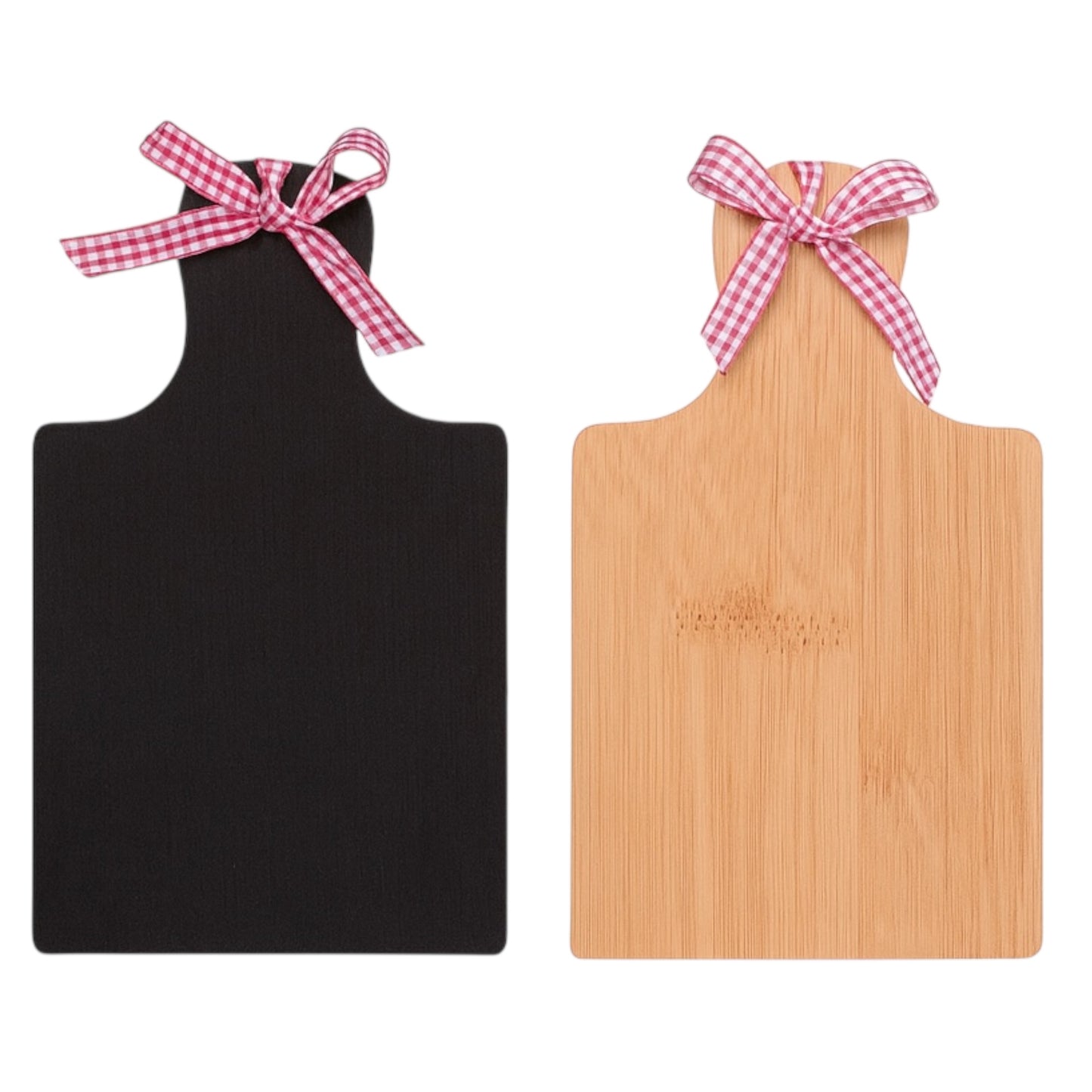 Two-Tone Bamboo & Stoneware Serving Boards - Set of 2