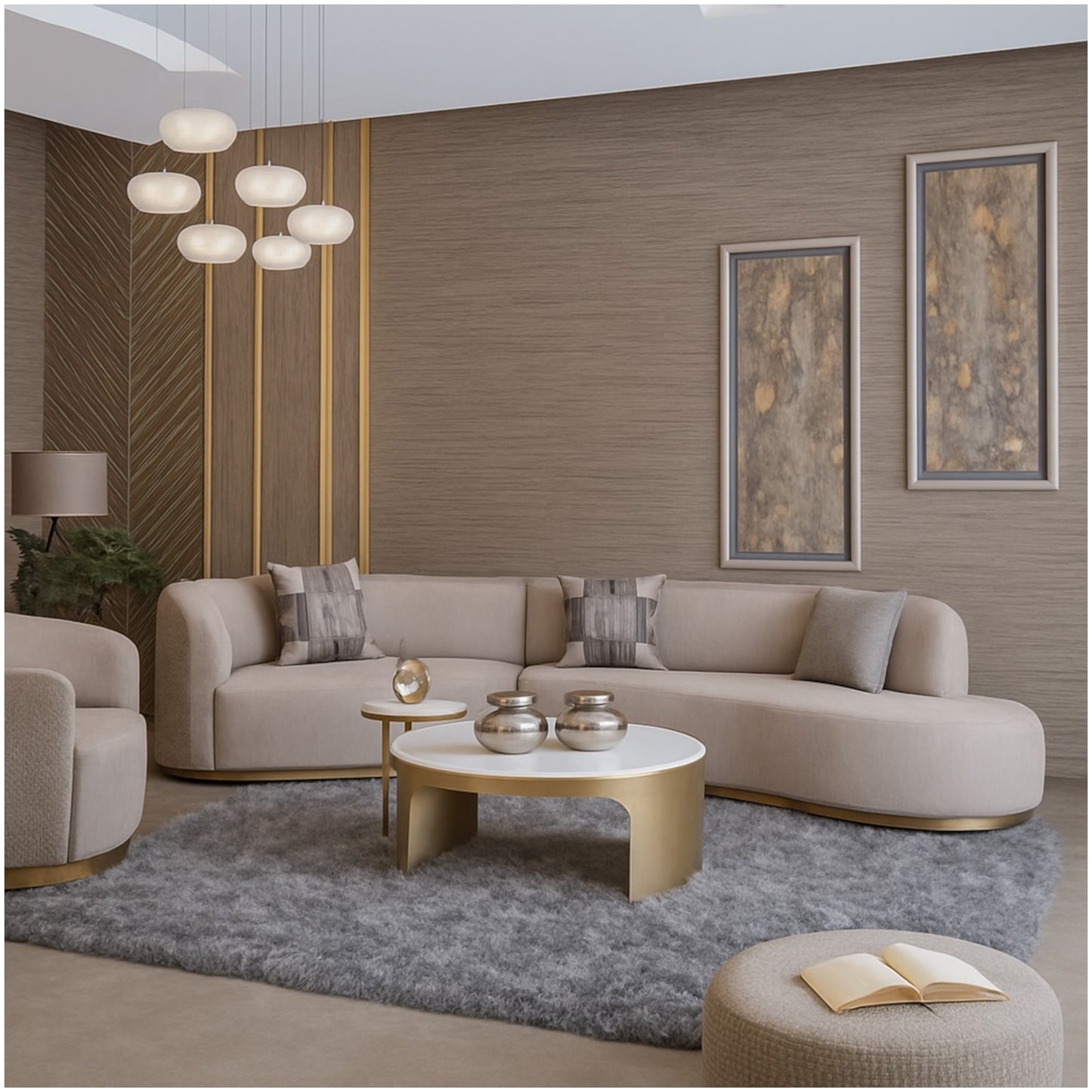 Luxury Thick Grey Faux Fur Carpet – 180 cm × 120 cm