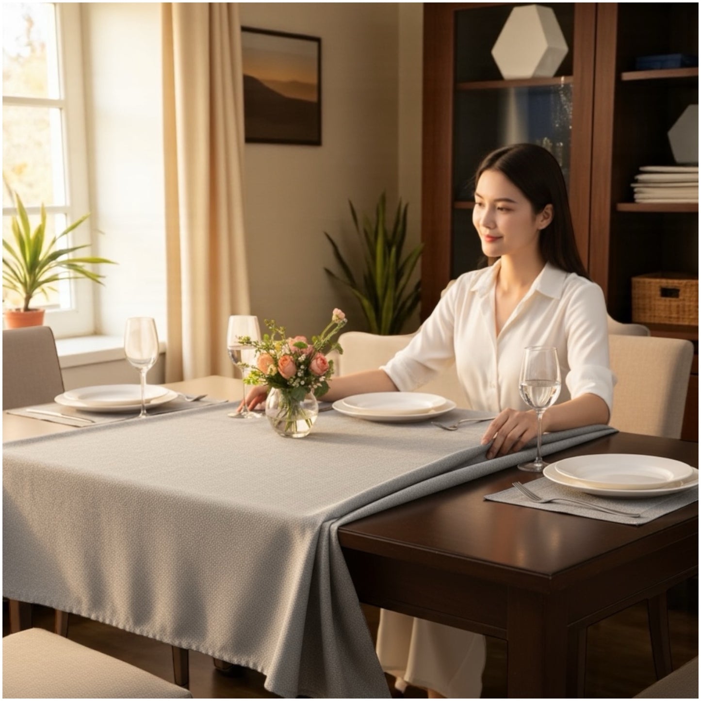 Luxury Grey Tablecloth – Elegant, Durable & Perfect for Every Occasion