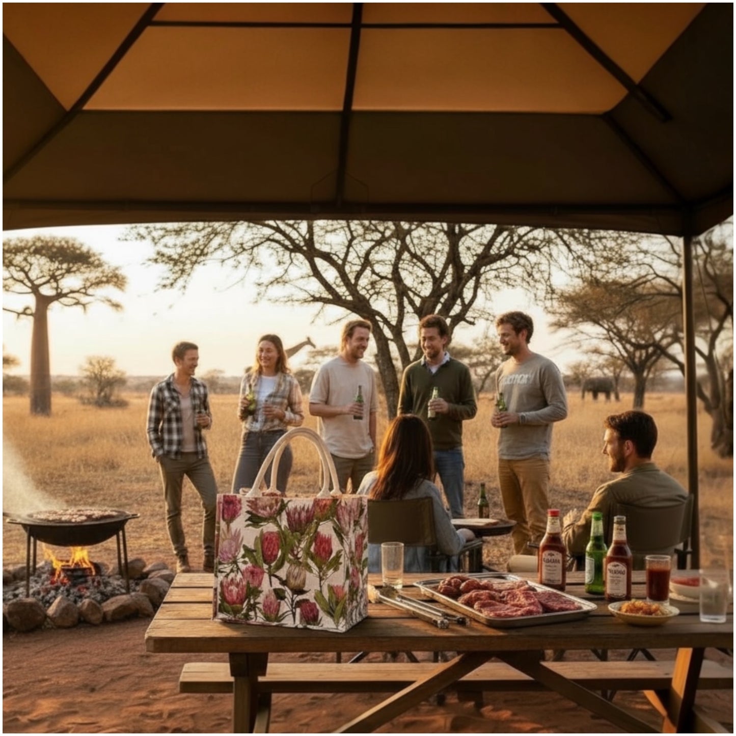 Protea Bloom Shopper Bag – South Africa’s Iconic Floral Tote