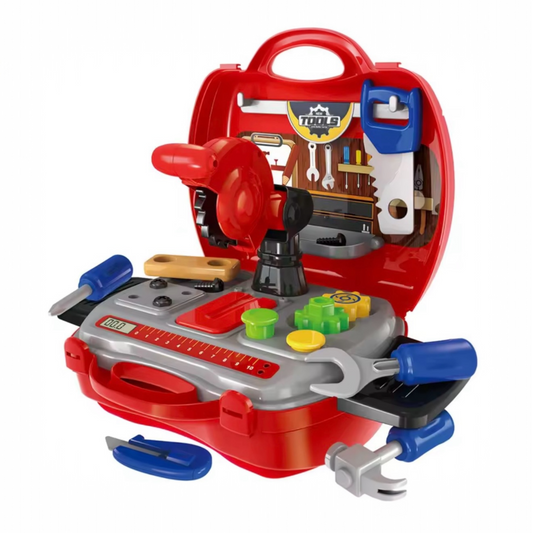 Toy 19-Piece Kids Tool Box Play Set – Portable Builder Kit with Carry Case | Ages 3+