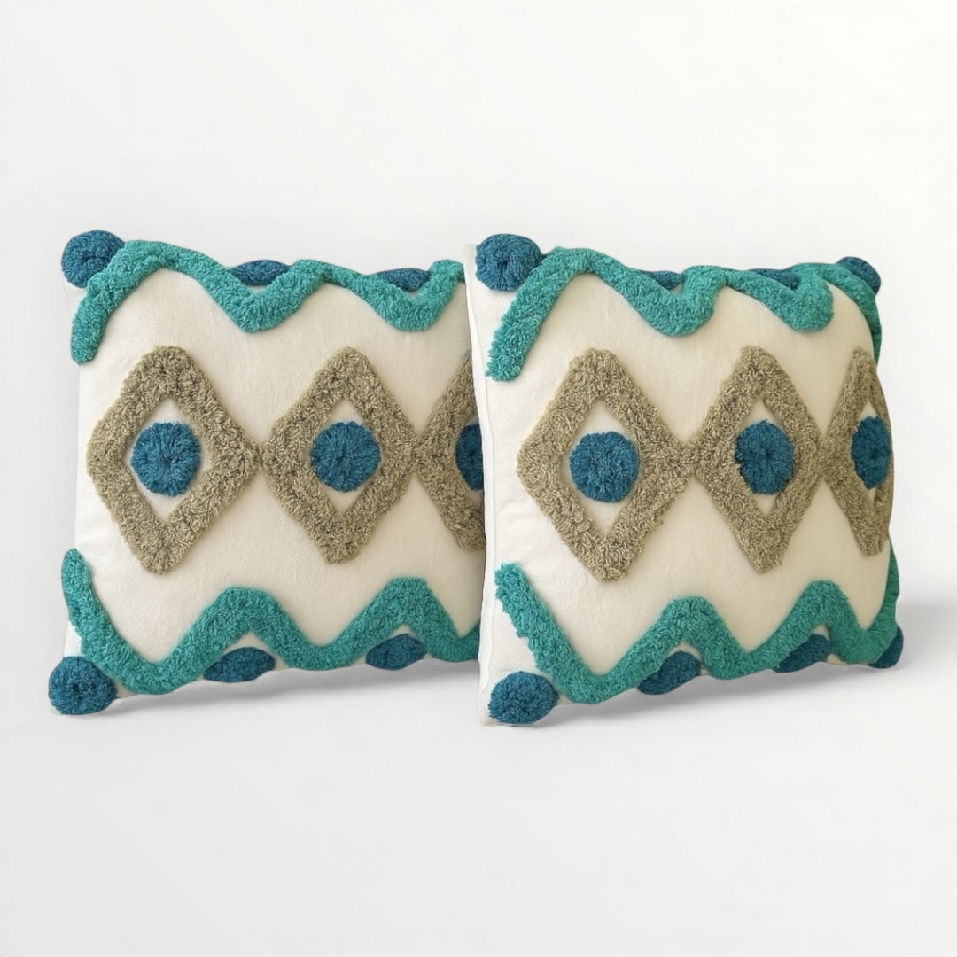 Plush Texture Cushion Covers Set of 2 – Soft, Stylish 45×45 Premium Deco