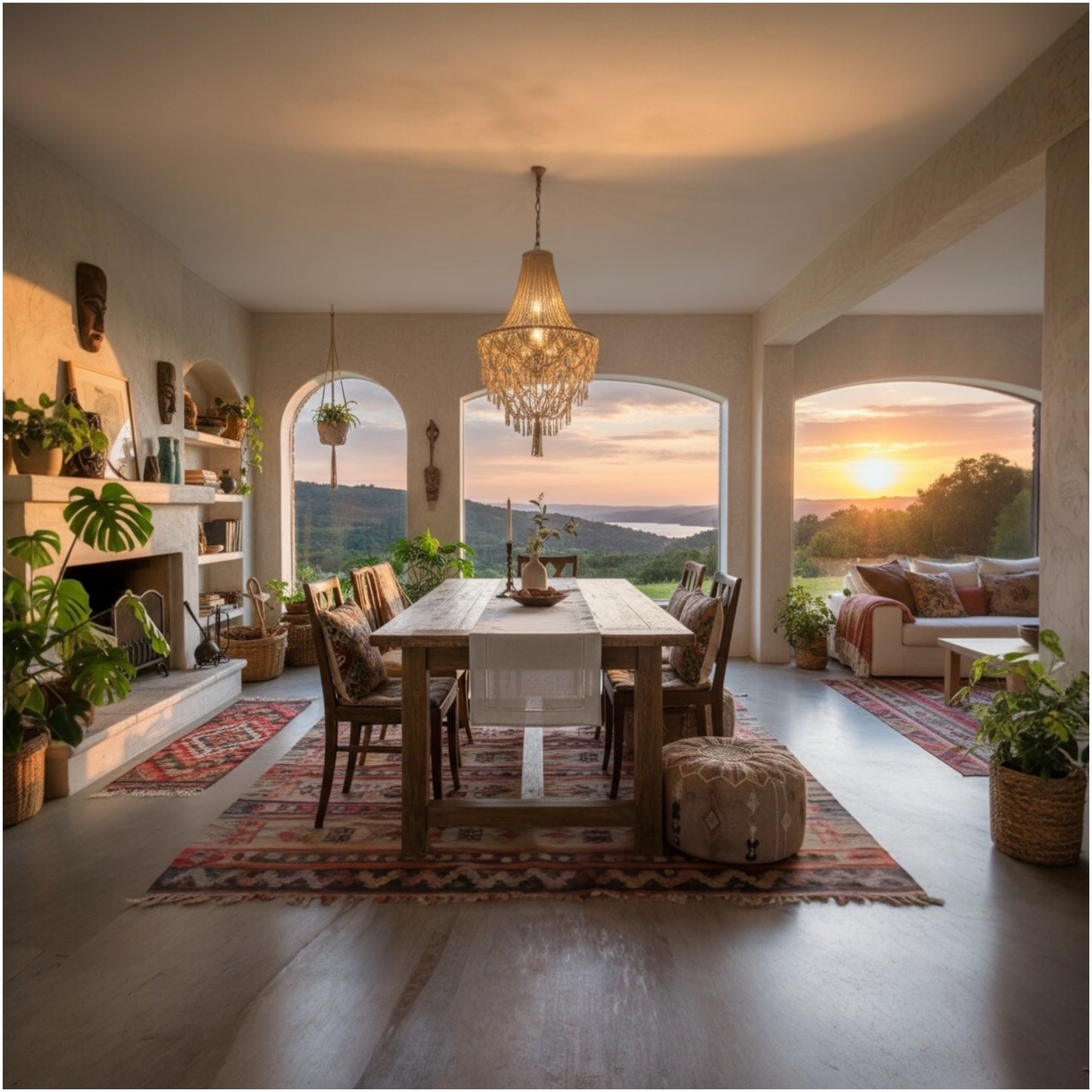 Luxury Linen-Blend Table Runner – 40 × 180 cm (Neutral Beige & stone Finish)