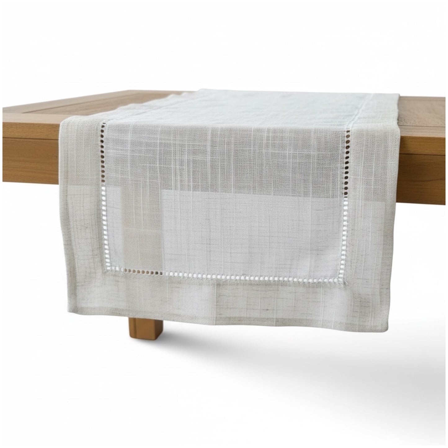 Luxury Linen-Blend Table Runner – 40 × 180 cm (Neutral Beige & stone Finish)