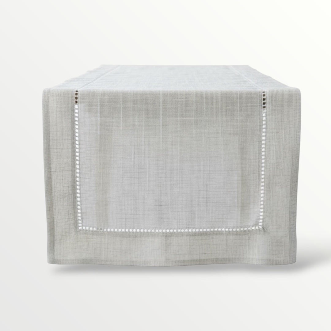 Luxury Linen-Blend Table Runner – 40 × 180 cm (Neutral Beige & stone Finish)