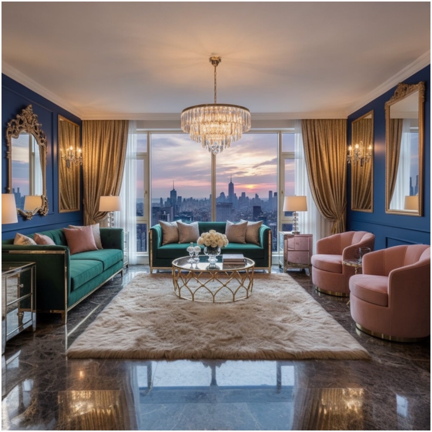 Luxury Fluffy Area Rug – 120 × 180 cm | Plush Faux Fur with Suede Backing