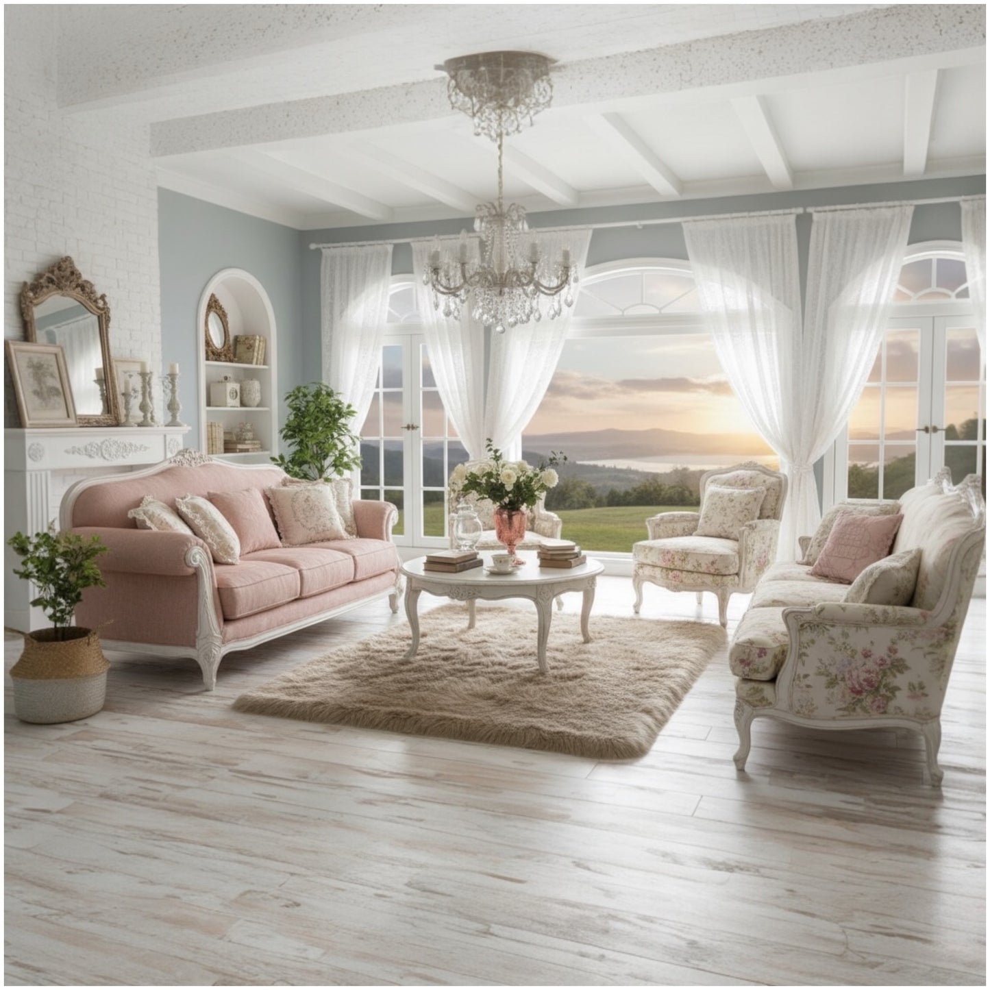 Luxury Fluffy Area Rug – 120 × 180 cm | Plush Faux Fur with Suede Backing