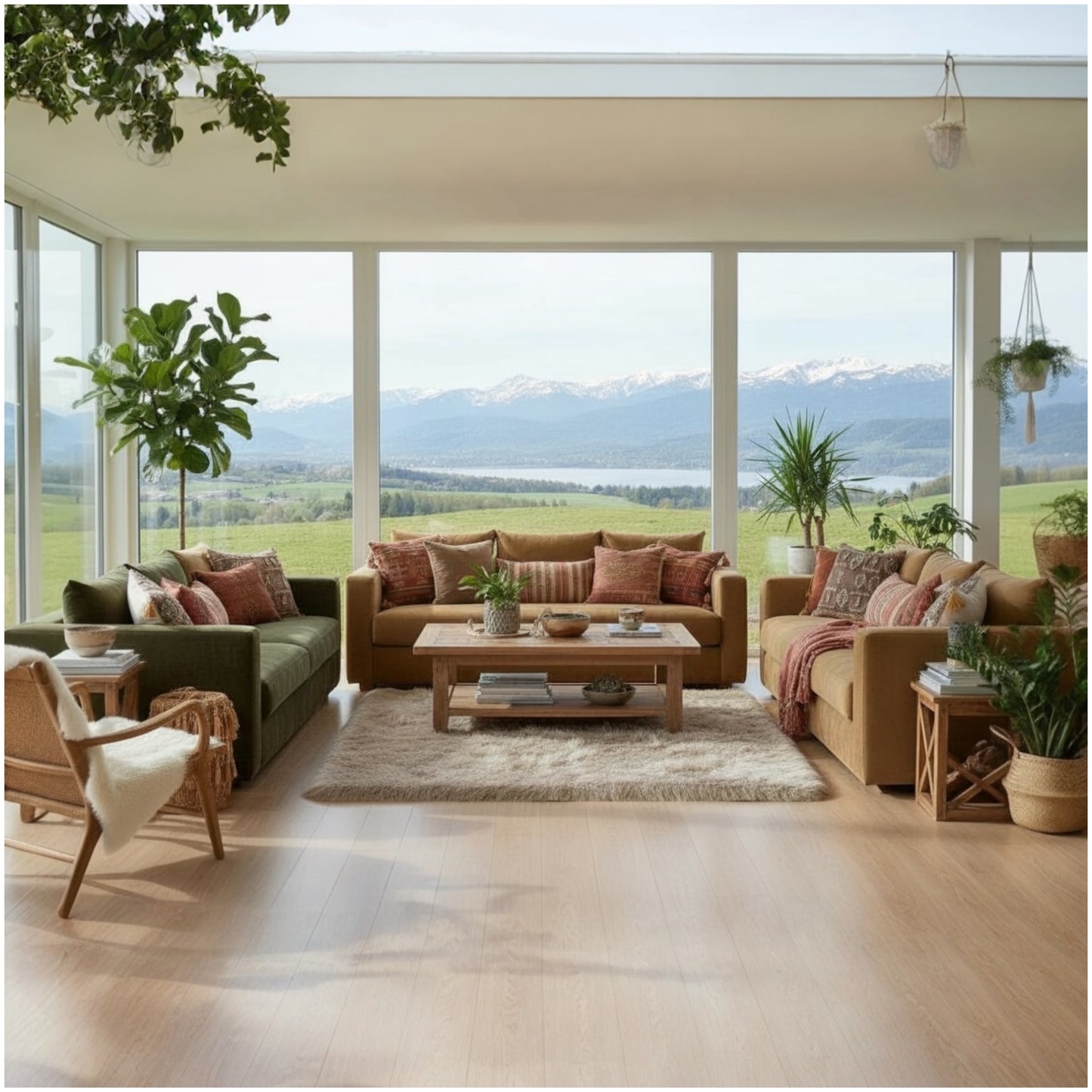 Luxury Fluffy Area Rug – 120 × 180 cm | Plush Faux Fur with Suede Backing