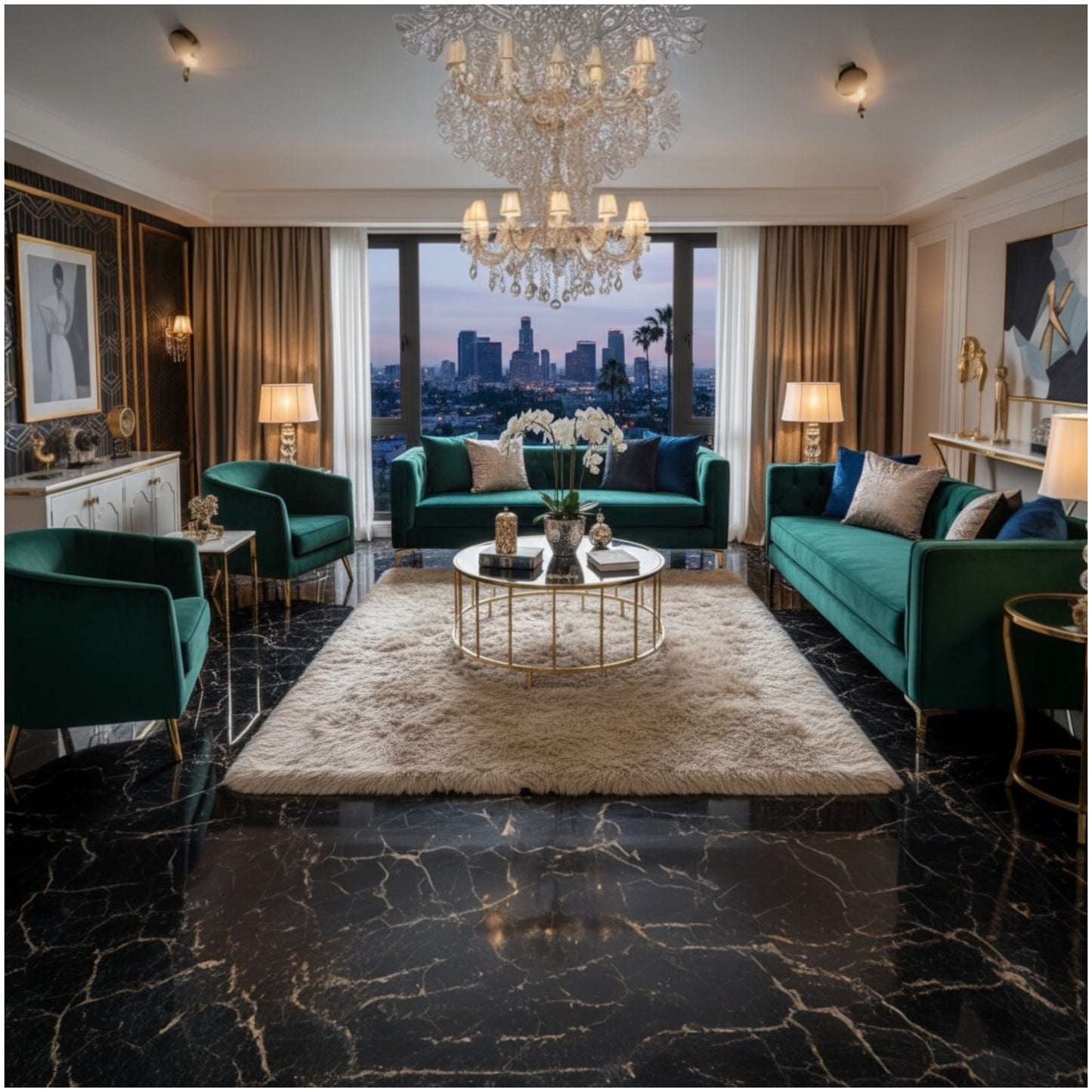 Luxury Fluffy Area Rug – 120 × 180 cm | Plush Faux Fur with Suede Backing