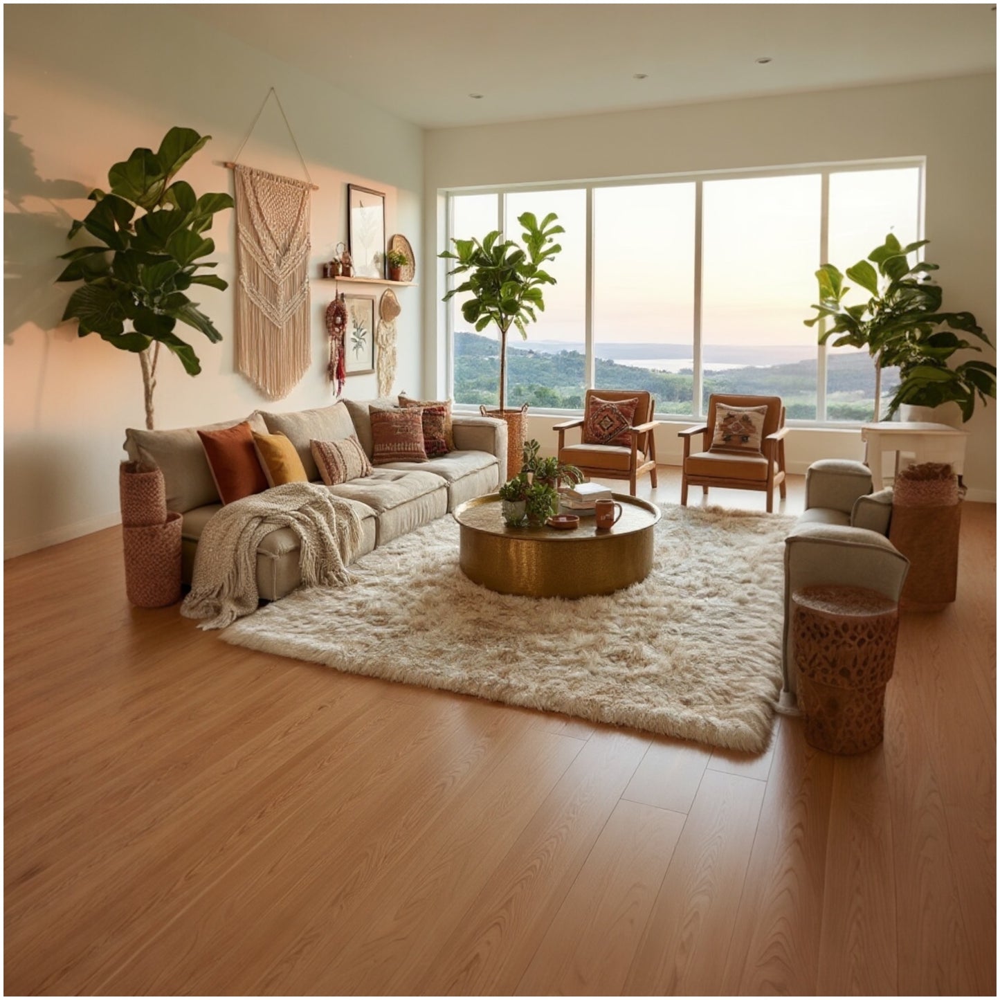 Ultra-Fluffy Faux Fur Rug– Ivory with Caramel Tips (120 × 180cm, 7 cm Pile)