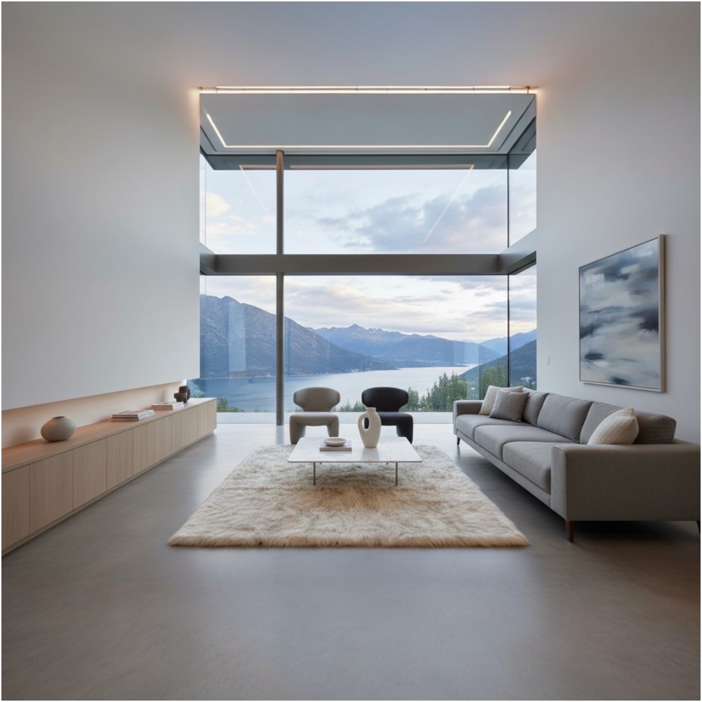 Ultra-Fluffy Faux Fur Rug– Ivory with Caramel Tips (120 × 180cm, 7 cm Pile)