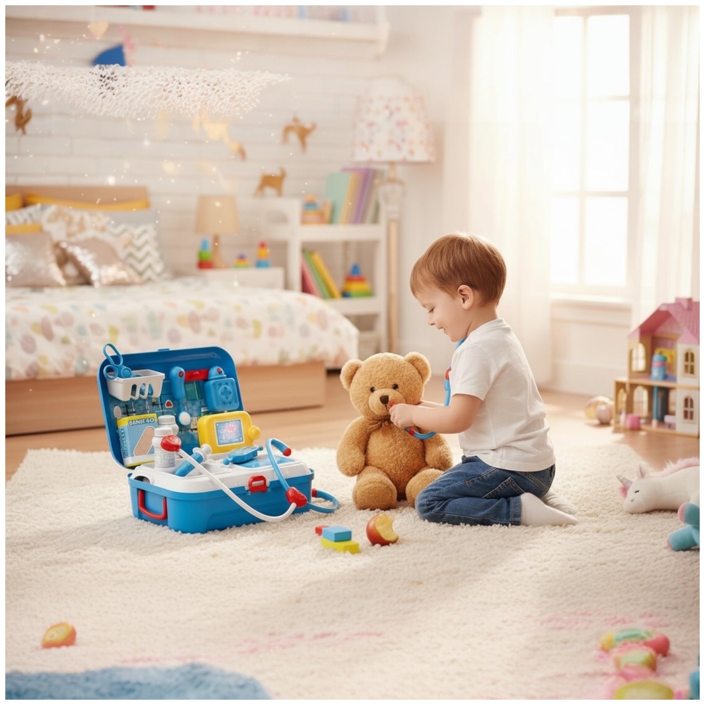 Kids Roleplay Doctor Playset – 17-Piece Medical Backpack Kit