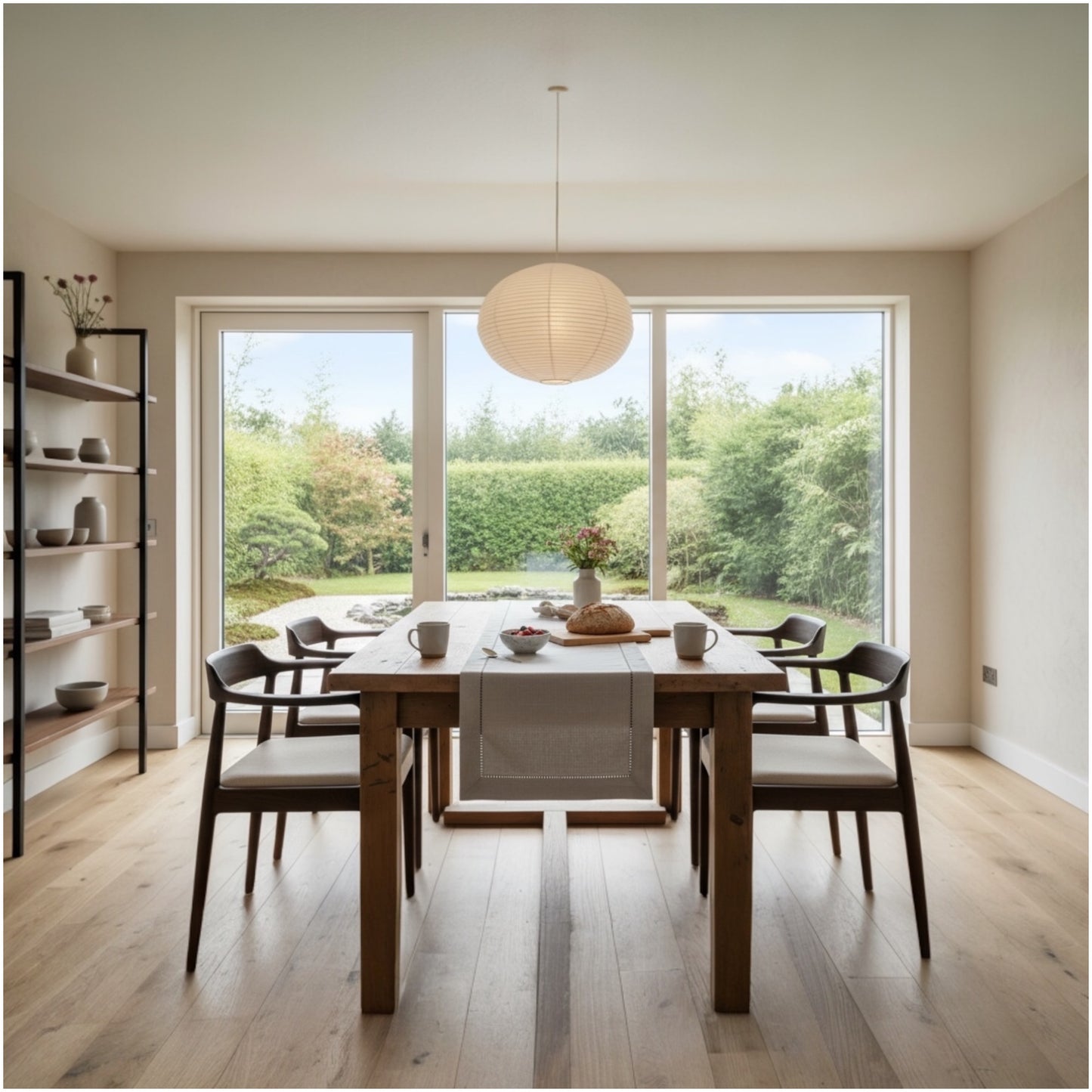 Elegant Linen-Look Grey Table Runner – 180 × 40 cm