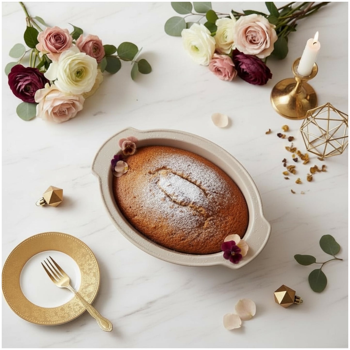 Silicone Baking Mold –21 cm (Premium Oval Bakeware for Cakes & Cheesecakes)