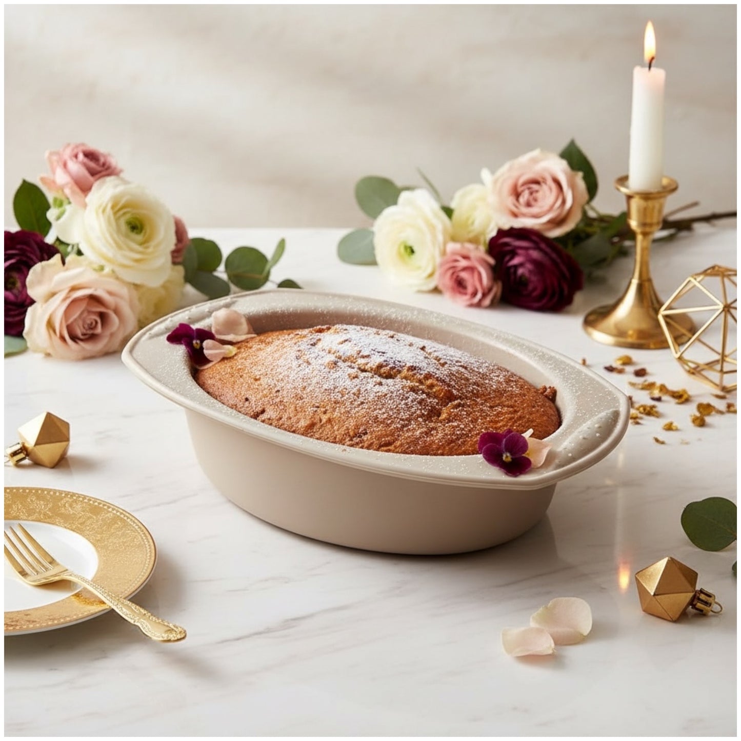 Silicone Baking Mold –21 cm (Premium Oval Bakeware for Cakes & Cheesecakes)