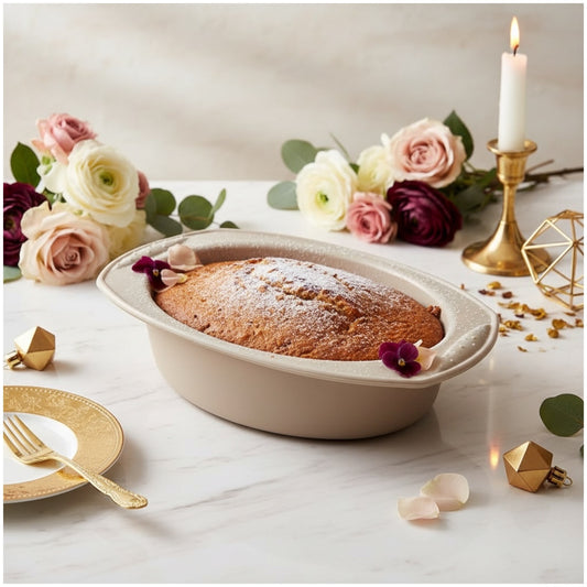 Silicone Baking Mold –21 cm (Premium Oval Bakeware for Cakes & Cheesecakes)