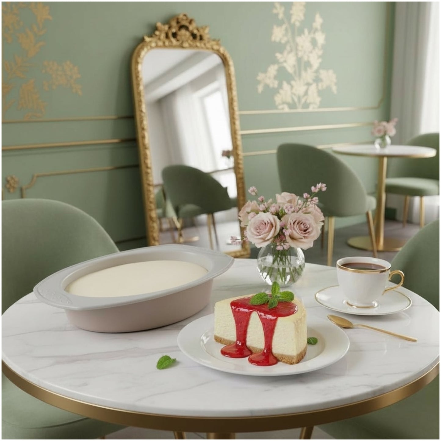 Silicone Baking Mold –21 cm (Premium Oval Bakeware for Cakes & Cheesecakes)