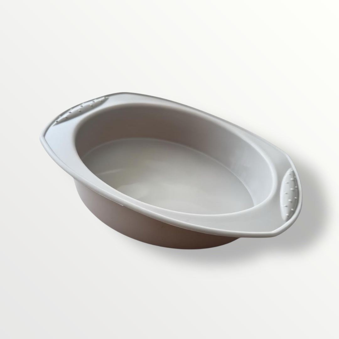 Silicone Baking Mold –21 cm (Premium Oval Bakeware for Cakes & Cheesecakes)