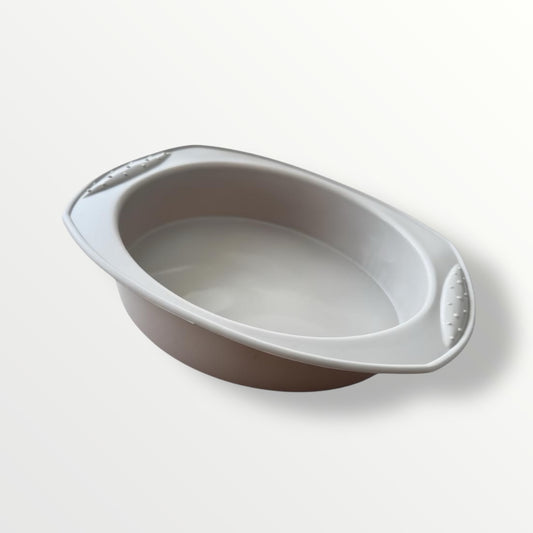 Silicone Baking Mold –21 cm (Premium Oval Bakeware for Cakes & Cheesecakes)