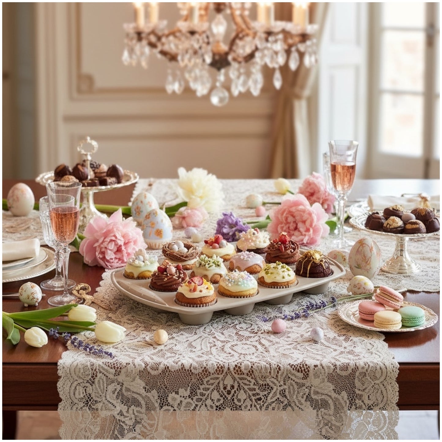 Essential Silicone Cupcake & Muffin Baking Mould – 12 Cup | Grey |Non-Stick