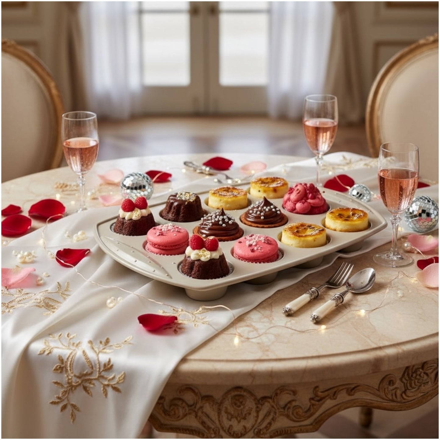 Essential Silicone Cupcake & Muffin Baking Mould – 12 Cup | Grey |Non-Stick