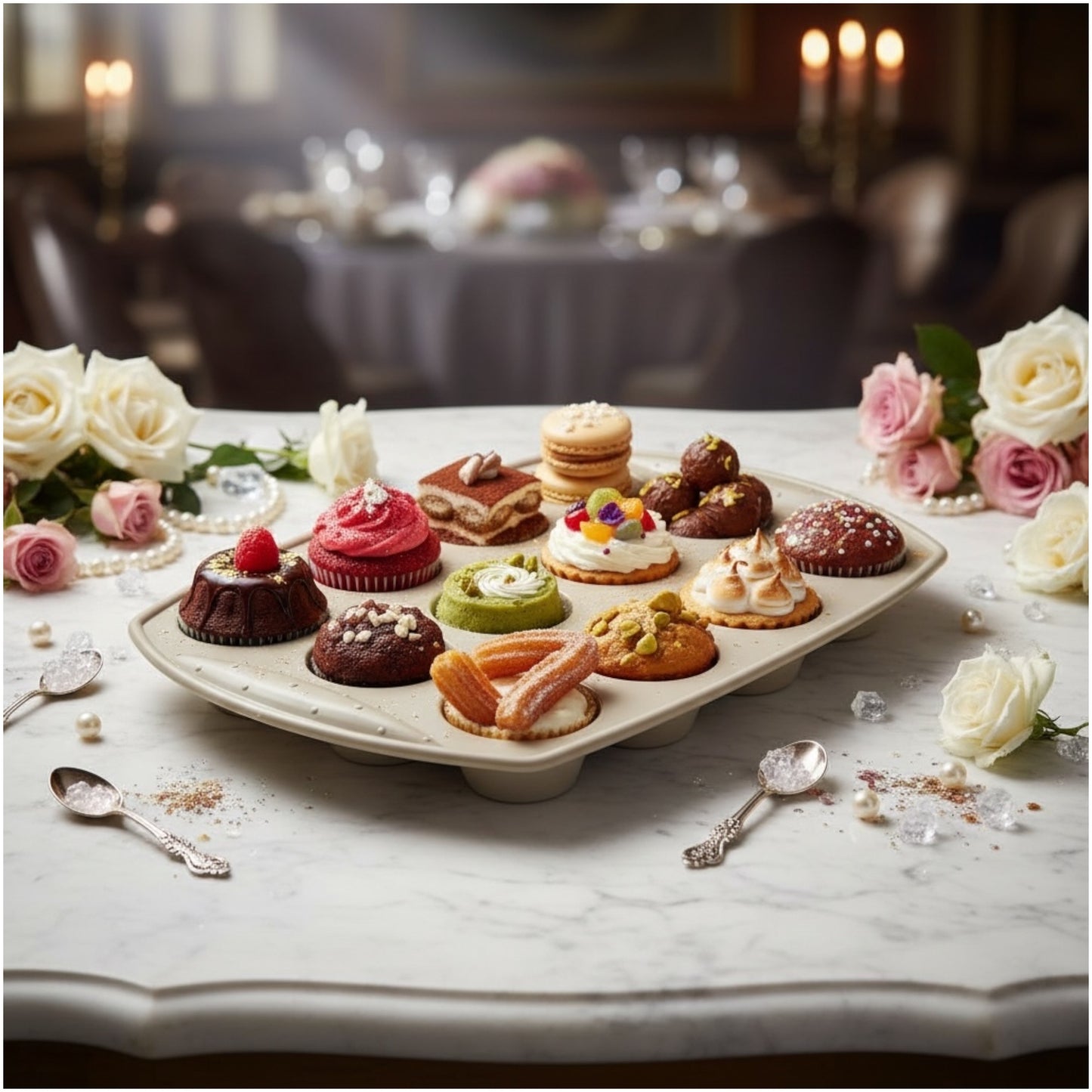 Essential Silicone Cupcake & Muffin Baking Mould – 12 Cup | Grey |Non-Stick