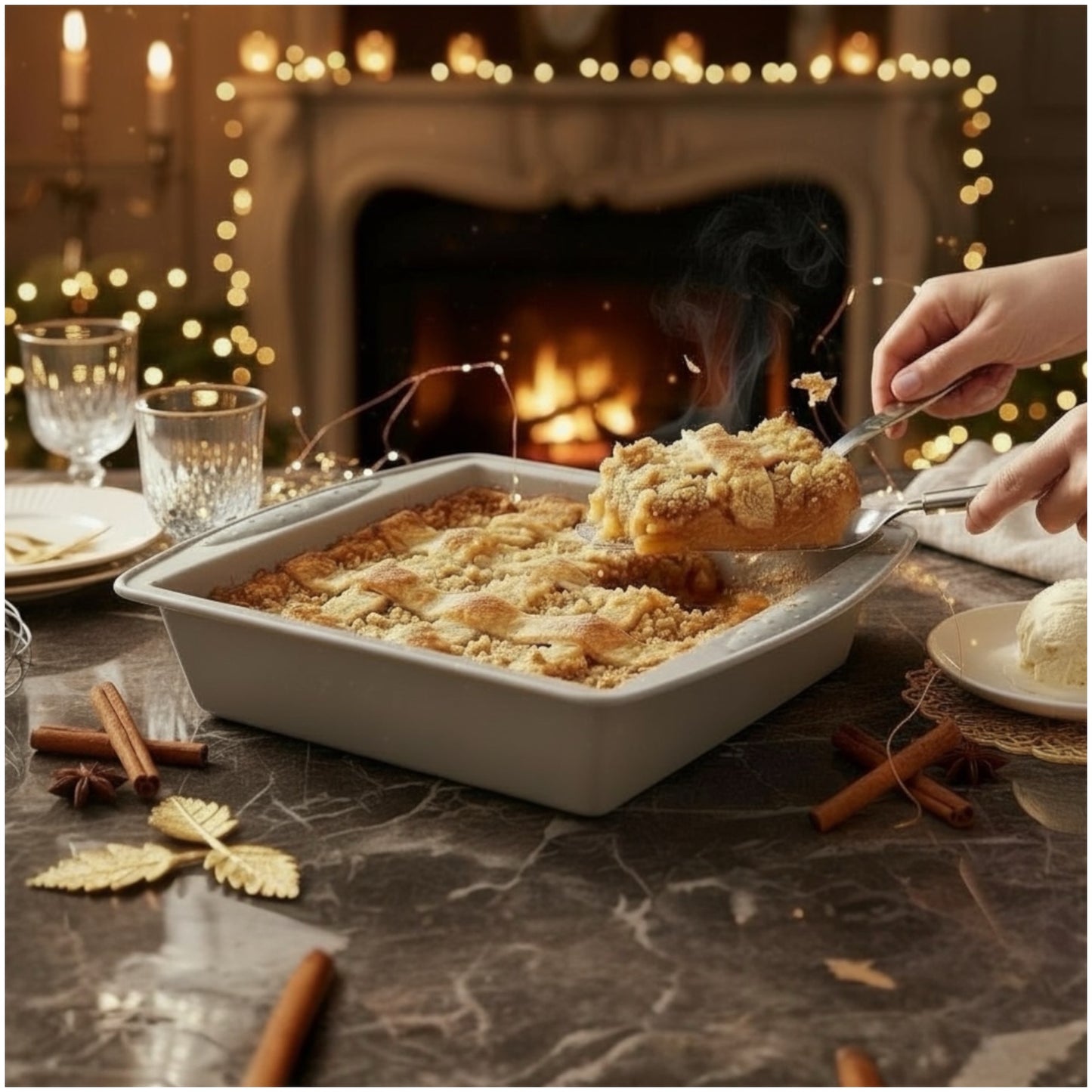 Premium Grey Silicone Baking Pan – 26 × 24.5 × 5 cm (Non-Stick & Heat-Resistant)