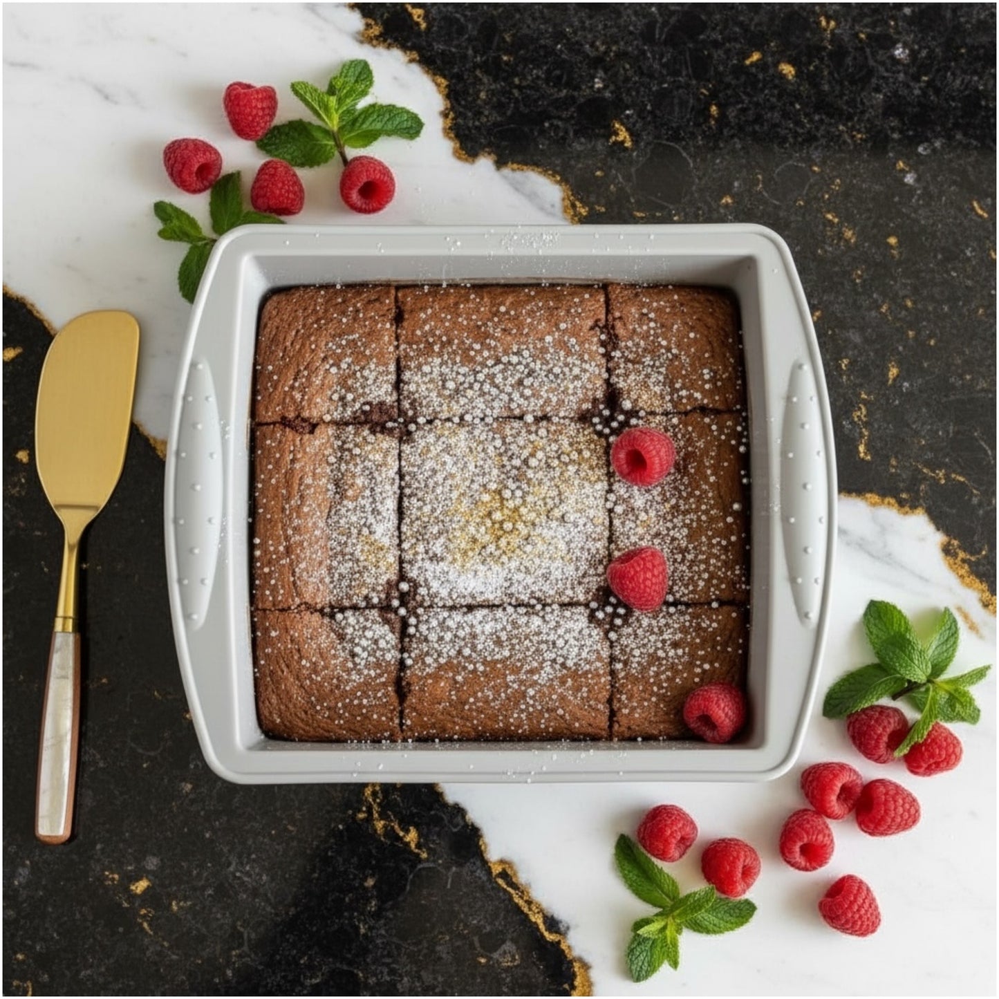 Premium Grey Silicone Baking Pan – 26 × 24.5 × 5 cm (Non-Stick & Heat-Resistant)