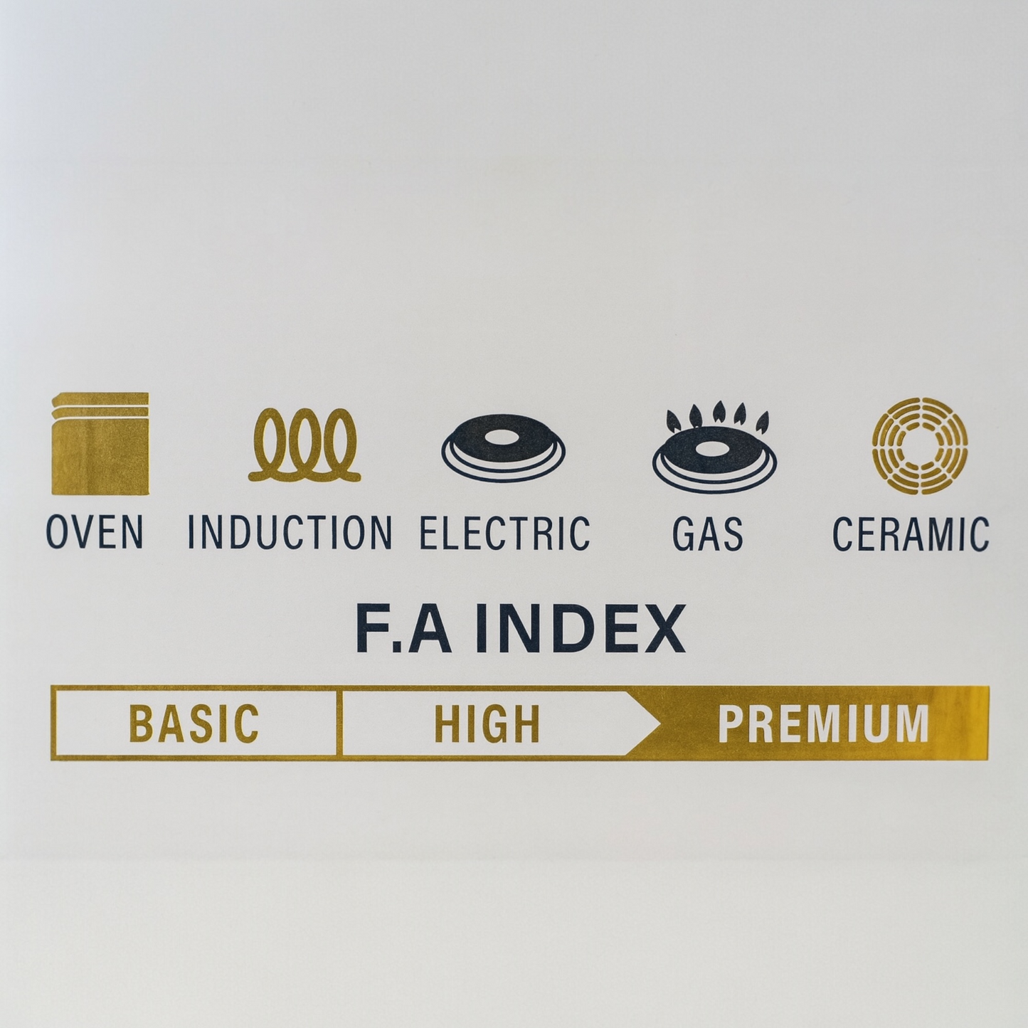 Luxurious Edition Off-White & Gold 12-Piece Ceramic Non-Stick Cookware Set