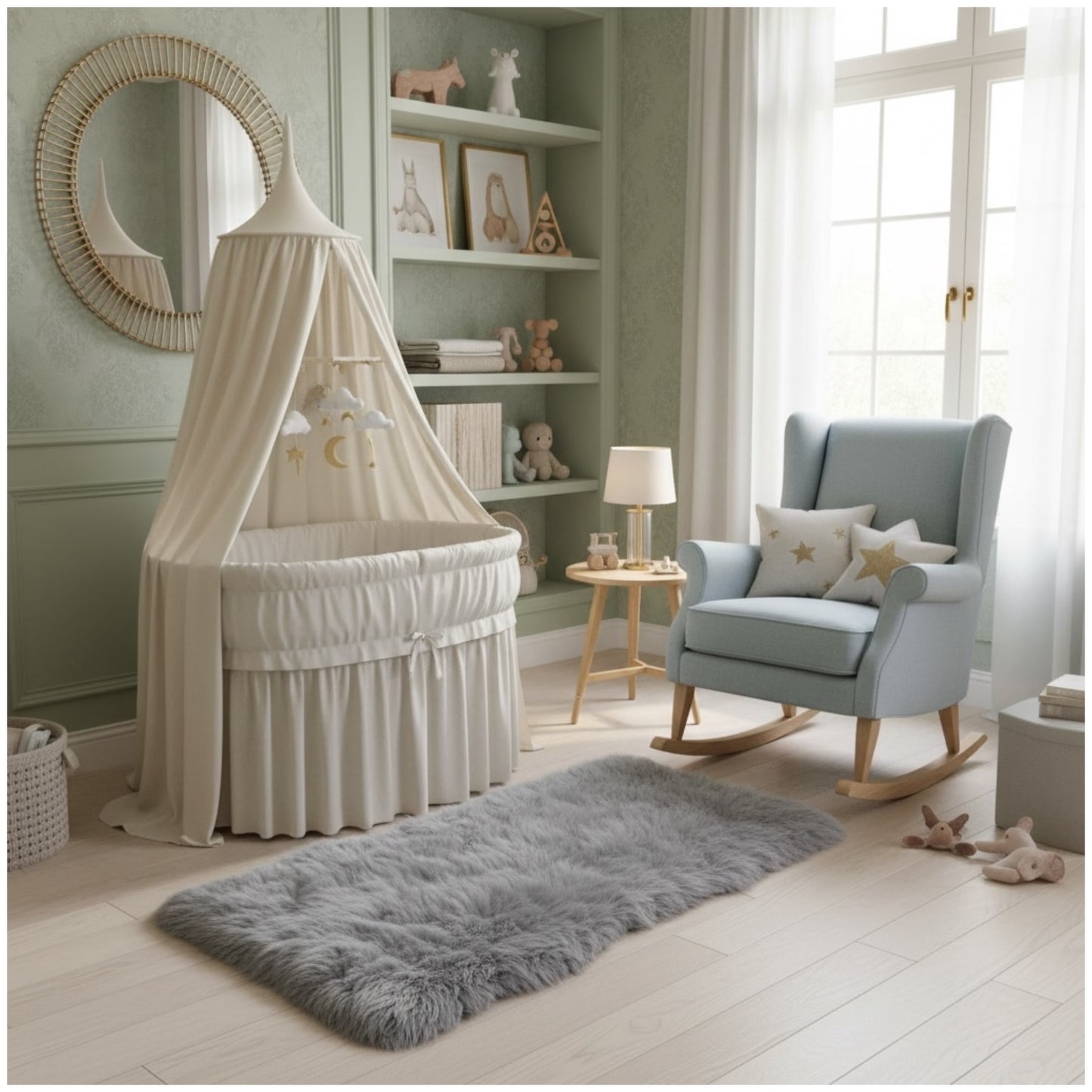 Luxury Fluffy Grey Rug – Ultra Soft 60×150cm Faux Fur Carpet for Home Decor