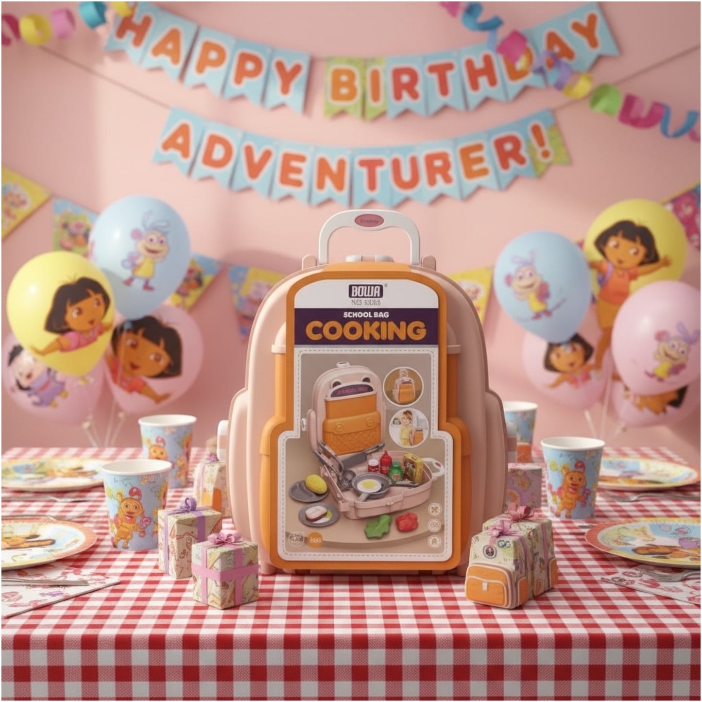 Toy Kids Cooking Backpack Playset – 22-Piece Portable Kitchen Toy for Boys & Girls – Pretend Play Chef Set