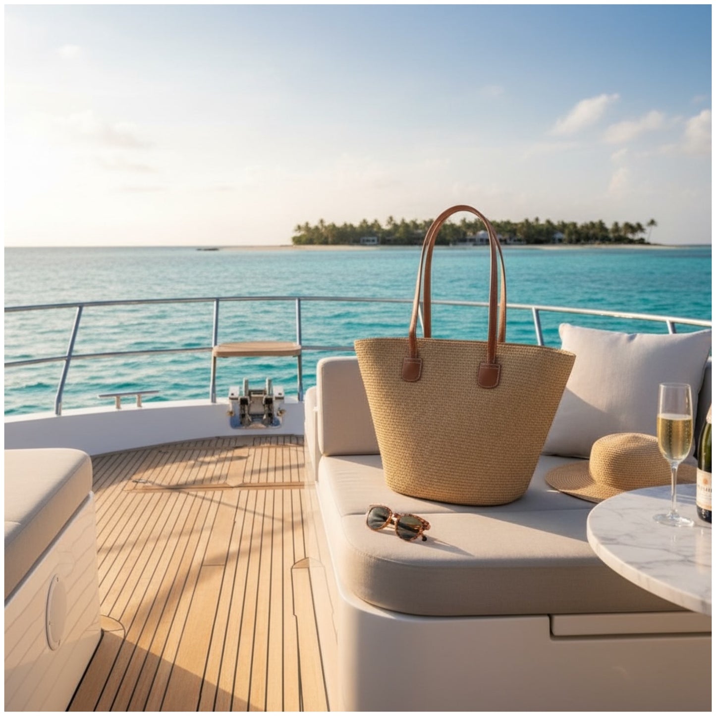 Woven Straw Tote Bag – Large, Lightweight & Elegant Everyday Carry (43 × 29 × 23 cm)