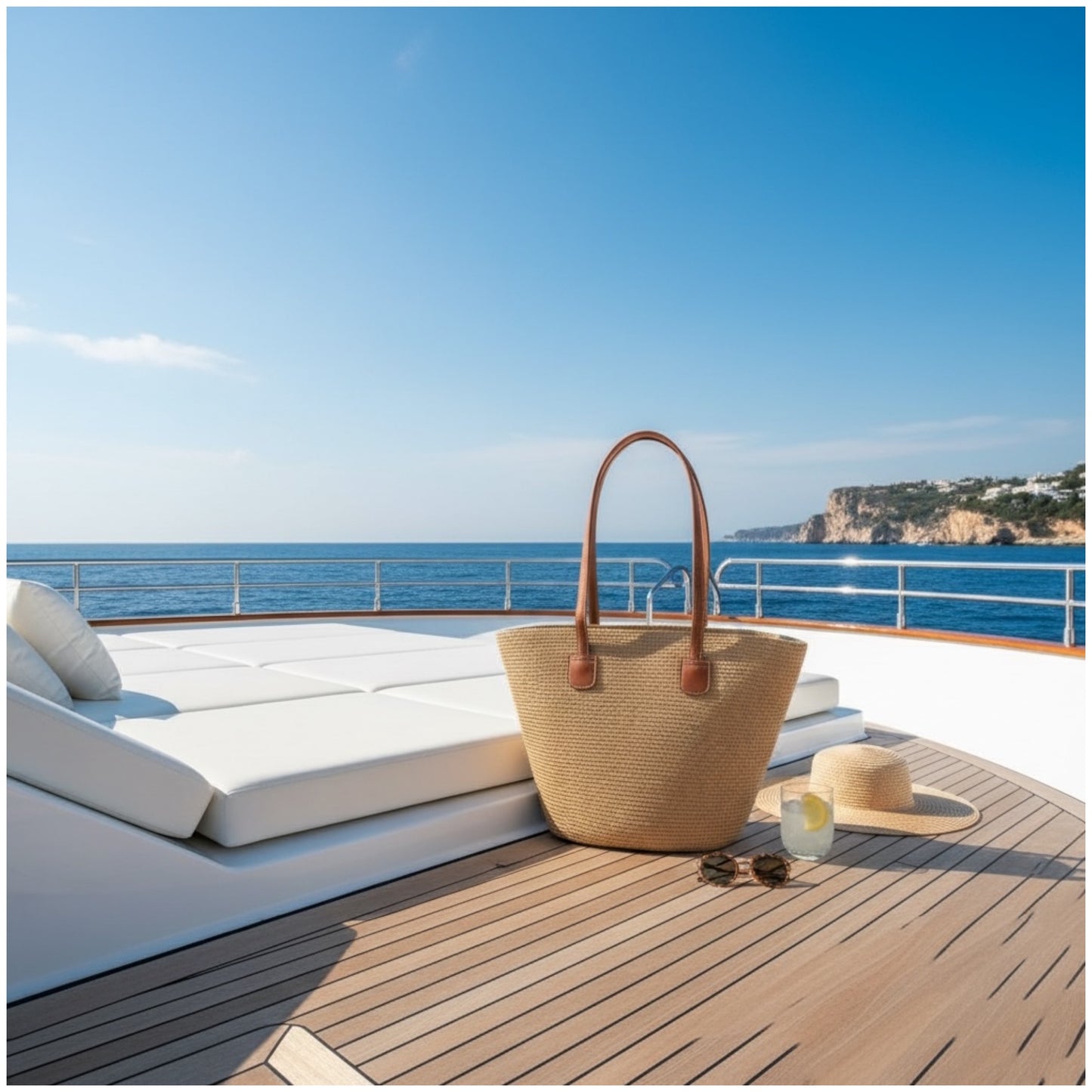 Woven Straw Tote Bag – Large, Lightweight & Elegant Everyday Carry (43 × 29 × 23 cm)