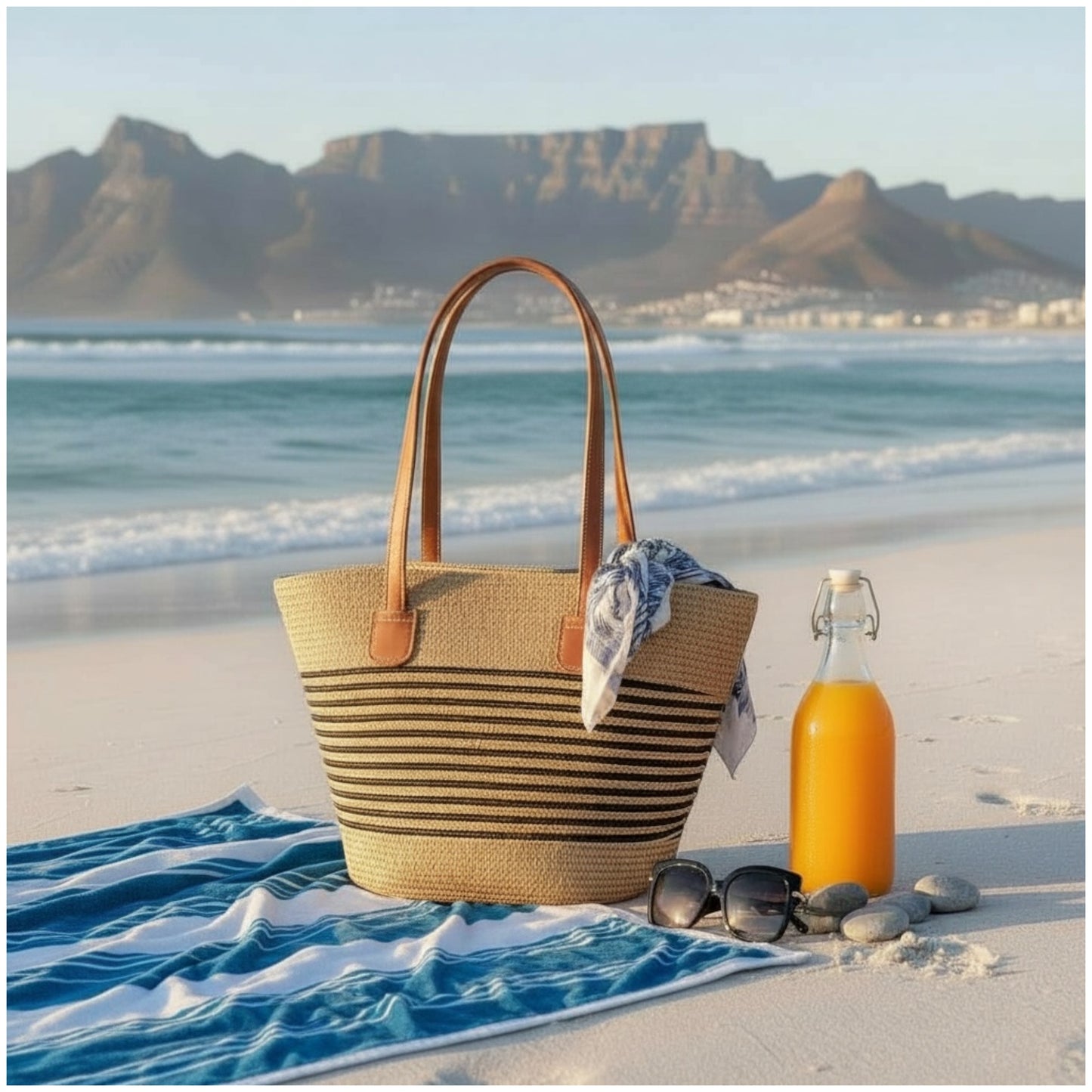 Striped Woven Tote Bag – Stylish, Lightweight and Everyday Luxury