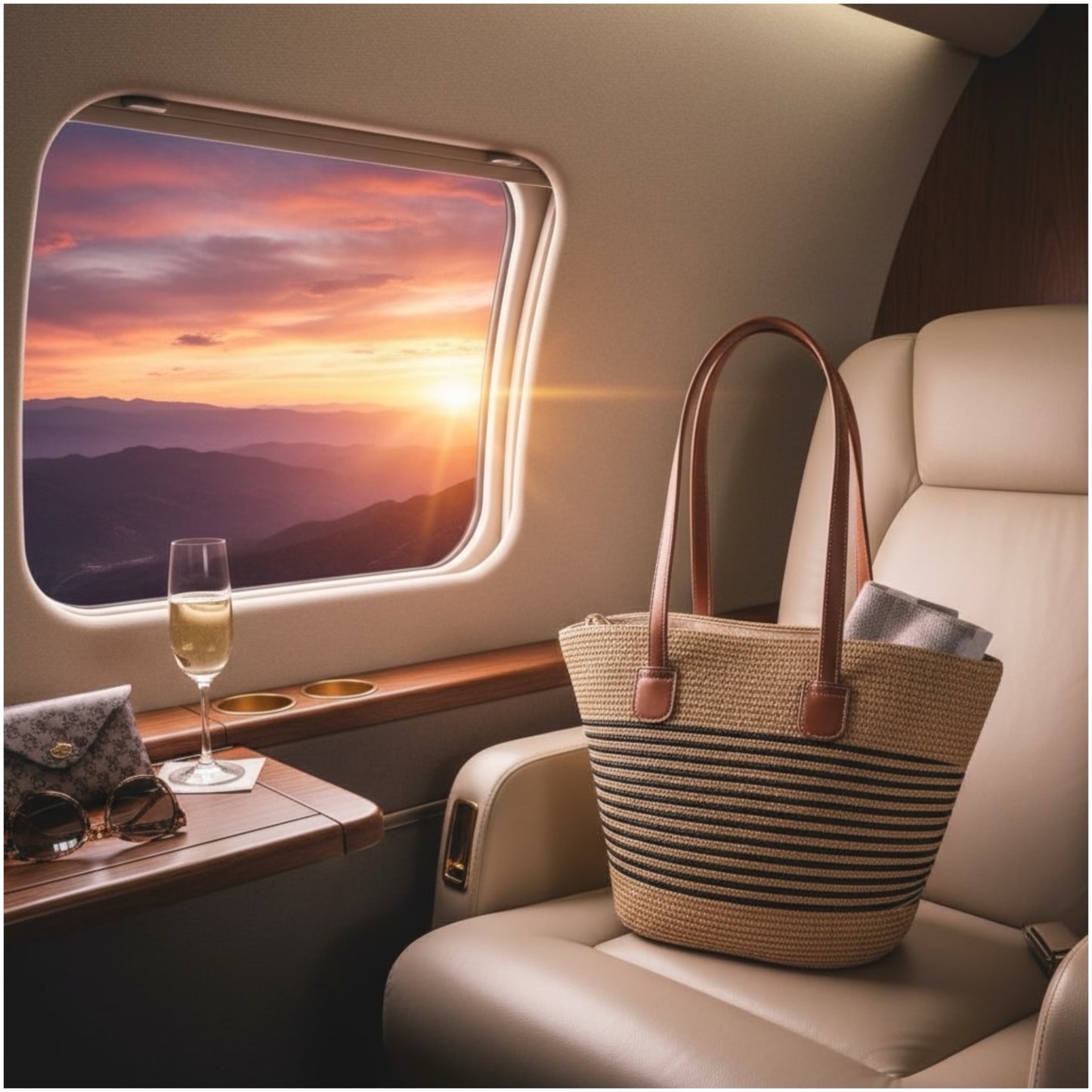 Striped Woven Tote Bag – Stylish, Lightweight and Everyday Luxury