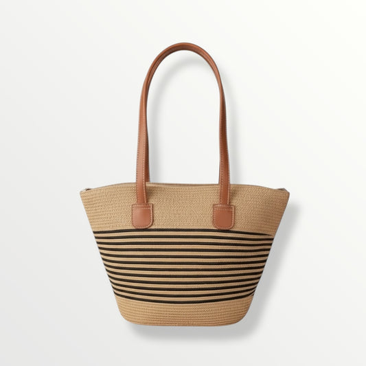 Striped Woven Tote Bag – Stylish, Lightweight and Everyday Luxury