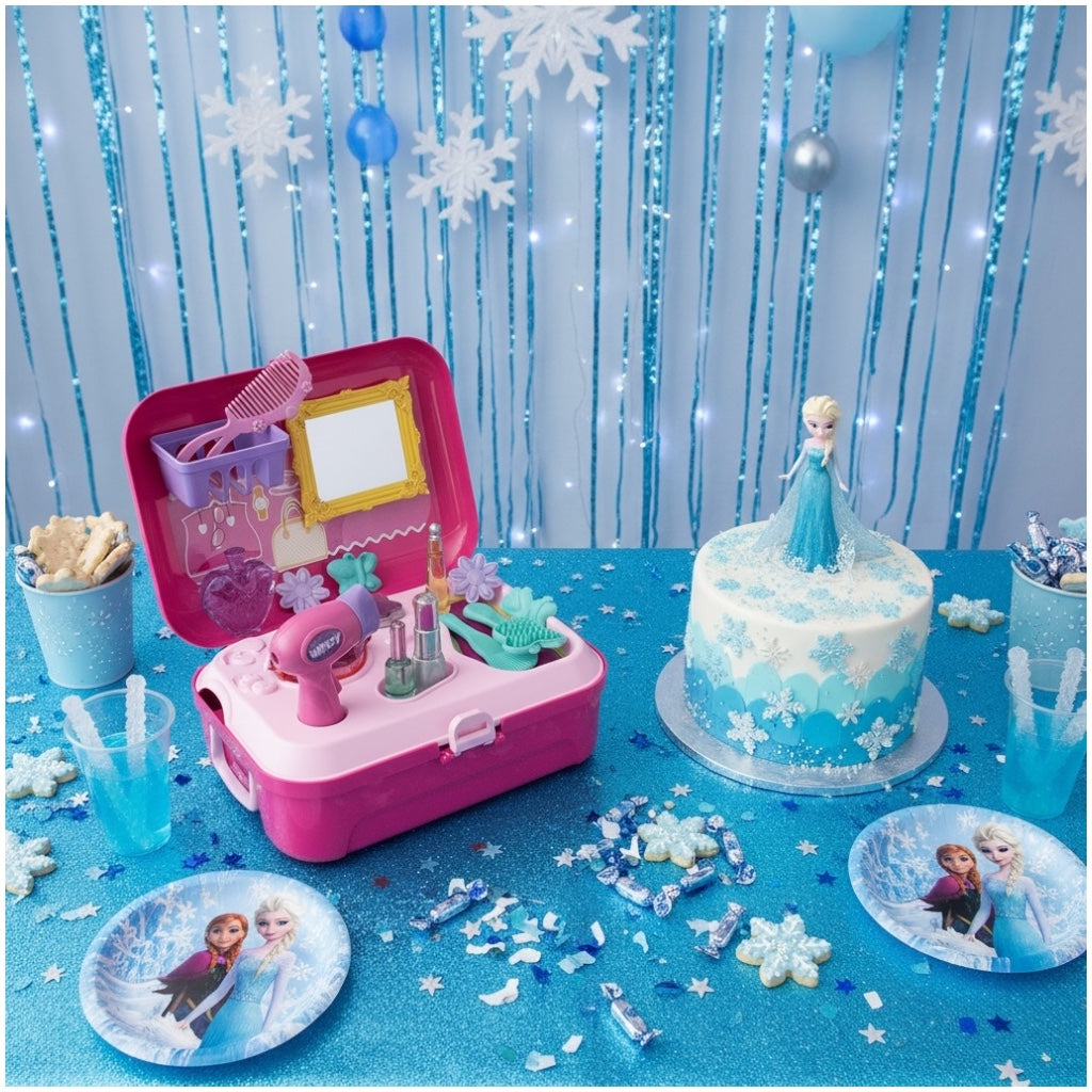 Toy 21-Piece Dresser Backpack Play Set – Portable Vanity Toy for Girls (Pink)