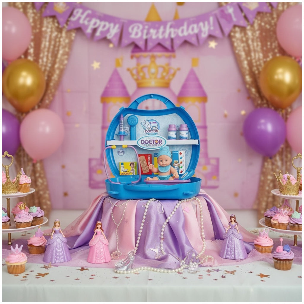 Toy Doctor Medical DIY Set – 21-Piece Play Kit with Baby Doll