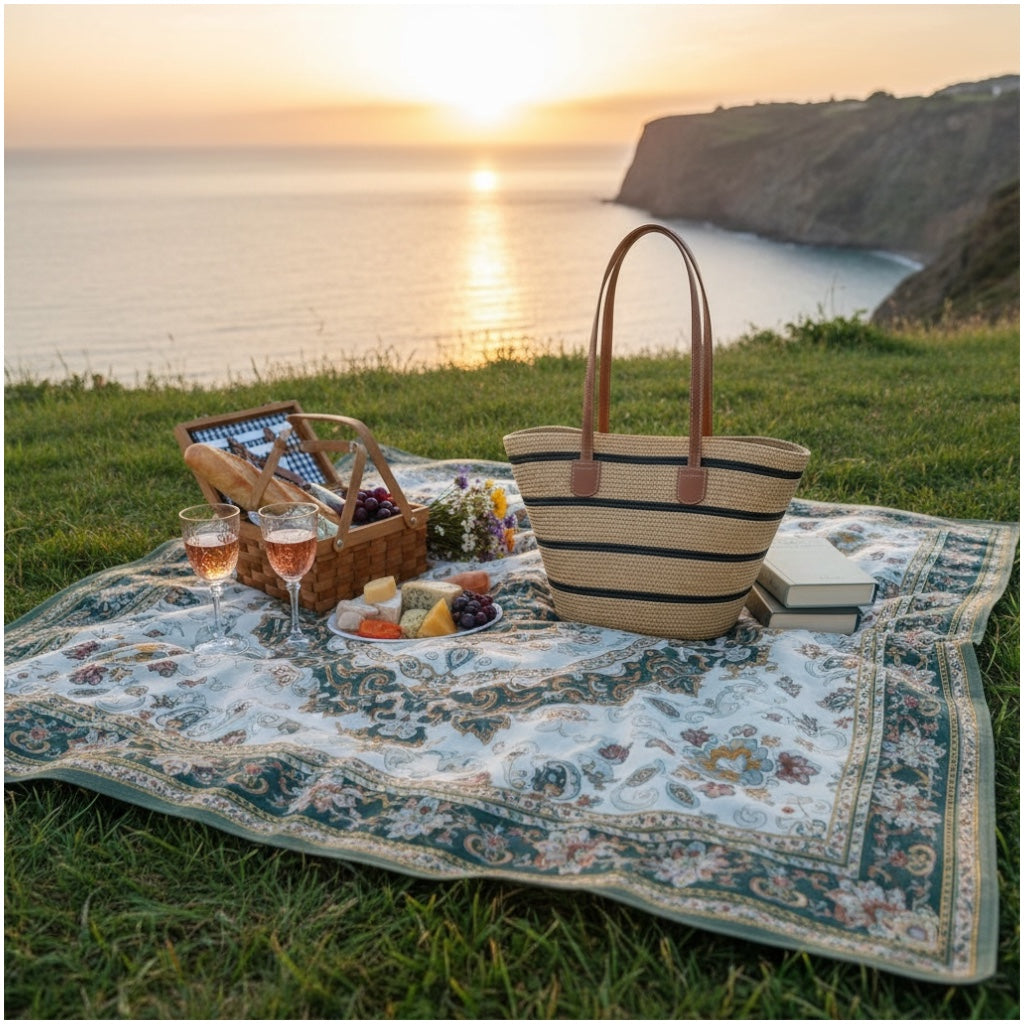 Chic Striped Straw Tote Bag – Summer Beach & Everyday Carry Essentials Bag