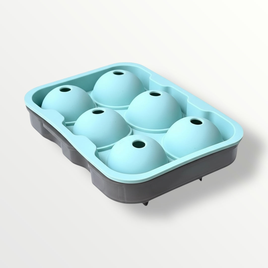 Premium Sphere Ice Ball Maker Tray – 6 Large Round Ice Moulds for Drinks