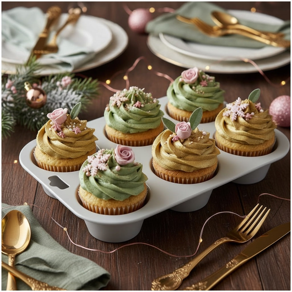 Premium 6-Cavity Muffin and Cupcake Baking Mold – Non-Stick, Easy Release