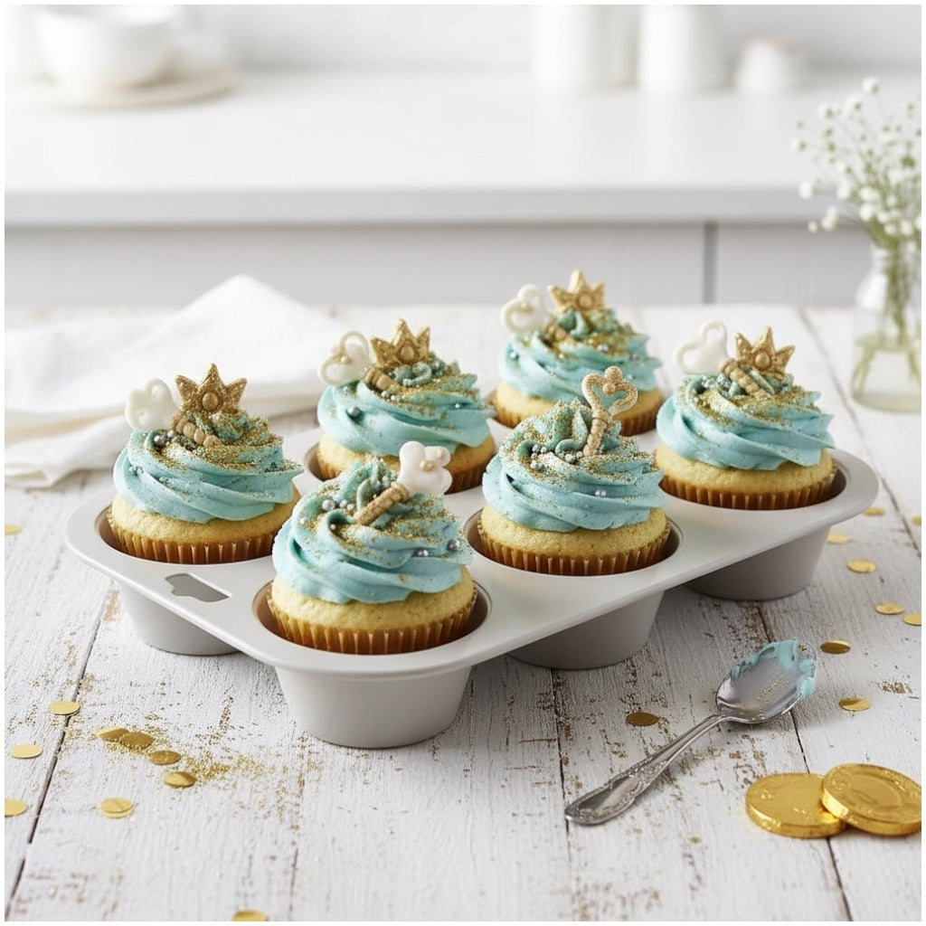 Premium 6-Cavity Muffin and Cupcake Baking Mold – Non-Stick, Easy Release