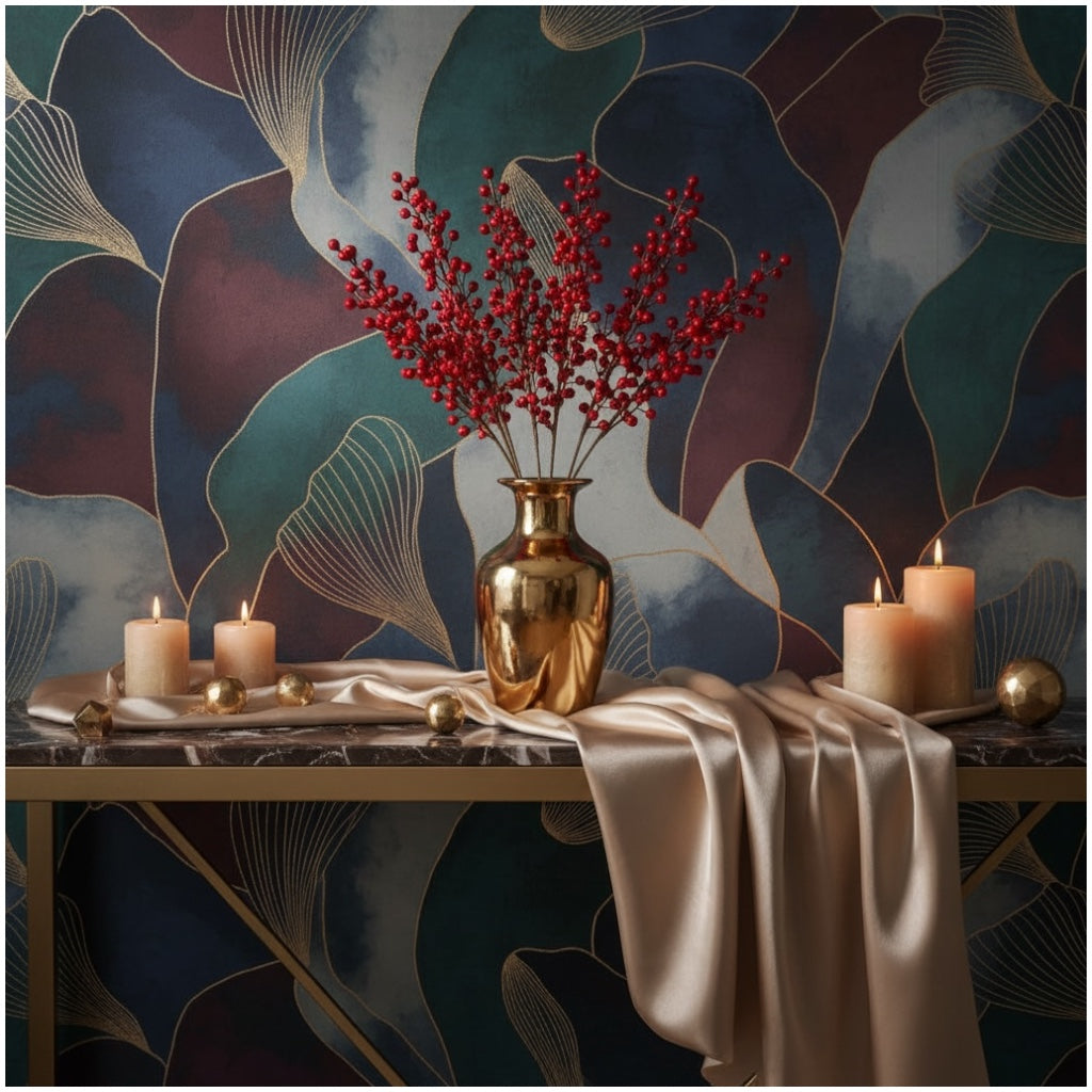 63cm Red Holly Berry Stems (Set of 4)–Beautiful Decorative Stalks for Vase