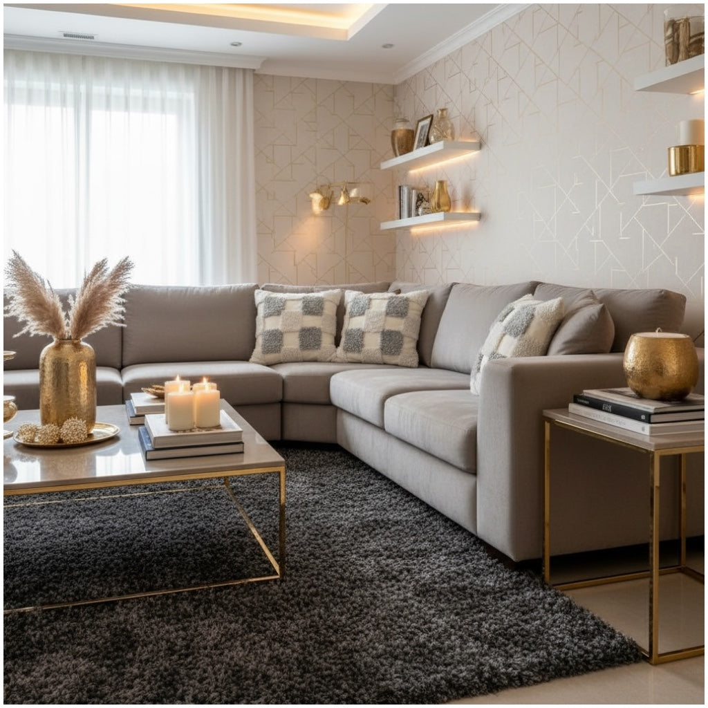 Modern Checkered Tufted Scatter Cushions – 45×45 cm (Set of 2