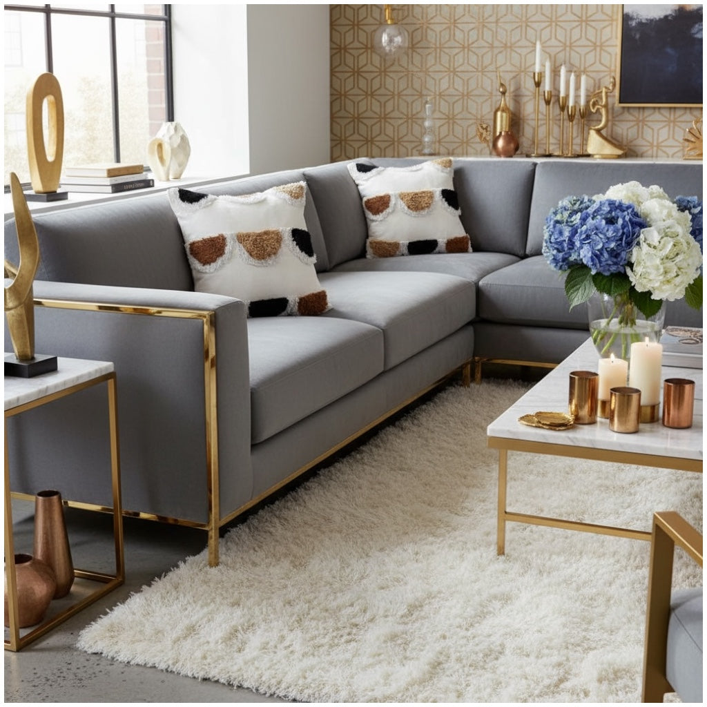 Modern Textured Tufted Scatter Cushions–45×45 cm- Blended Cotton(Set of 2