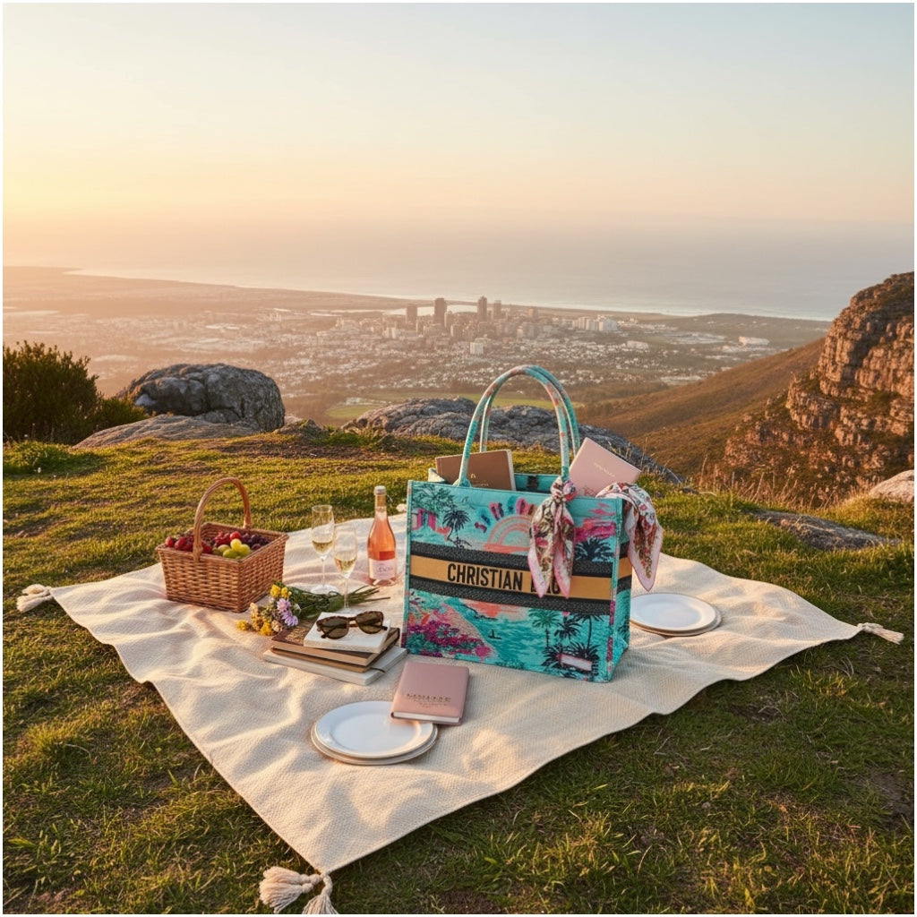 Tropical Print Chic Shopper Tote Bag