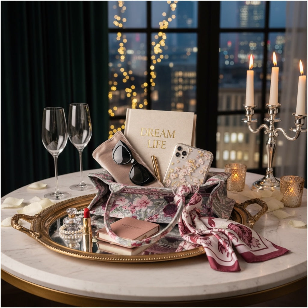 Chic Floral Canvas Shopper Tote Bag with Matching Pouch – Everyday Carry